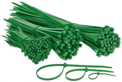 Made in USA - 4 to 11" Range, Green Cable Ties - 18, 50 Lb Strength, Nylon - A1 Tooling