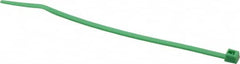 Made in USA - 4-1/8" Long Green Nylon Standard Cable Tie - 18 Lb Tensile Strength, 1.07mm Thick, 7/8" Max Bundle Diam - A1 Tooling