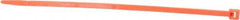 Made in USA - 5.84" Long Orange Nylon Standard Cable Tie - 40 Lb Tensile Strength, 1.24mm Thick, 1-1/2" Max Bundle Diam - A1 Tooling