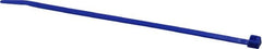 Made in USA - 5.84" Long Blue Nylon Standard Cable Tie - 40 Lb Tensile Strength, 1.24mm Thick, 36.42mm Max Bundle Diam - A1 Tooling