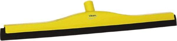 Vikan - 24" Foam Rubber Blade Bench Squeegee - Double Edge, Yellow, Plastic Holder - A1 Tooling