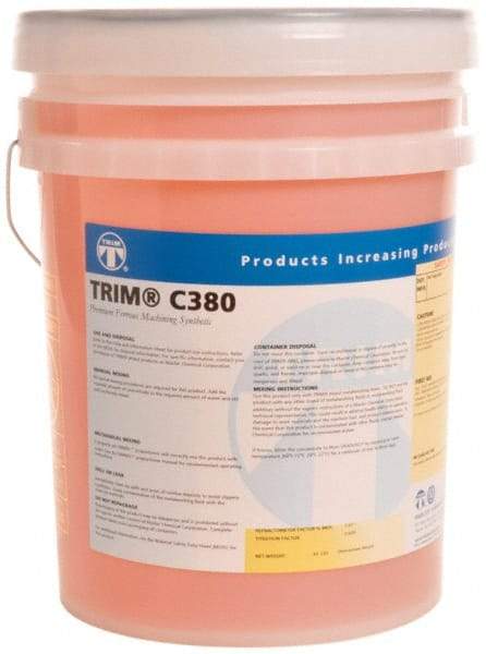 Master Fluid Solutions - Trim C380, 5 Gal Pail Grinding Fluid - Synthetic, For Machining - A1 Tooling