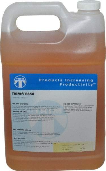 Master Fluid Solutions - Trim E850, 1 Gal Bottle Cutting & Grinding Fluid - Water Soluble, For Cutting, Grinding - A1 Tooling