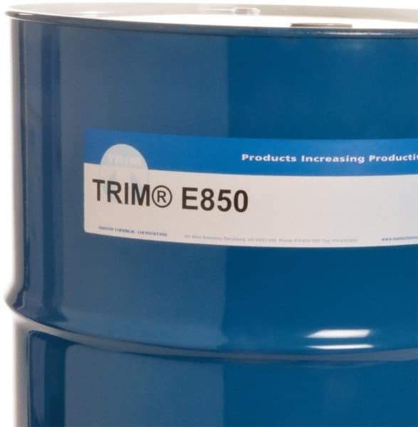 Master Fluid Solutions - Trim E850, 54 Gal Drum Cutting & Grinding Fluid - Water Soluble, For Cutting, Grinding - A1 Tooling