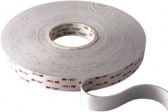 3M - 3/4" x 36 Yd Acrylic Adhesive Double Sided Tape - 45 mil Thick, White, Acrylic Foam Liner, Continuous Roll, Series 4945 - A1 Tooling