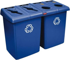 Rubbermaid - 92 Gal Blue Square Recycling Container - Plastic, 35" High x 53" Long x 24" Wide - A1 Tooling