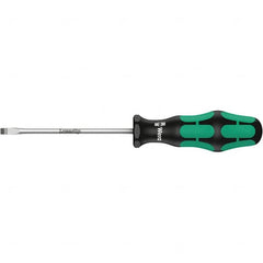 Wera - 6mm Blade Width, Slotted Screwdriver - 150mm Blade Length, Round Shank, Ergonomic Handle - A1 Tooling