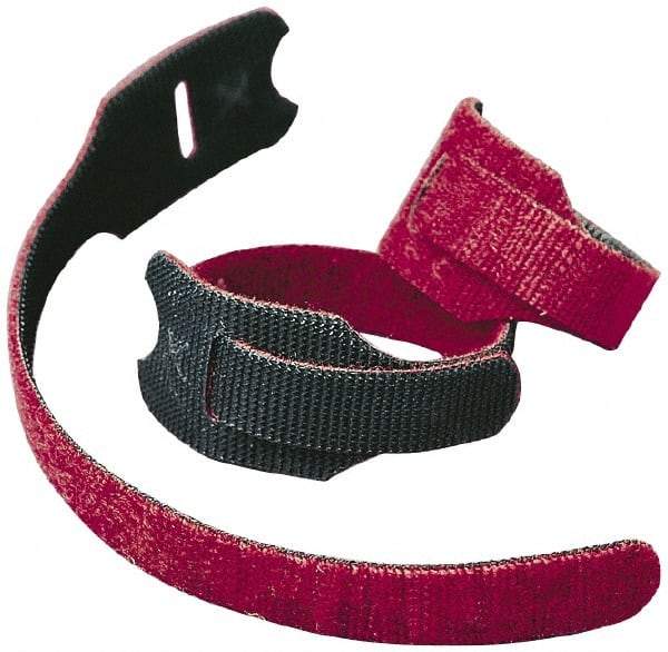 VELCRO Brand - 150 Piece 3/4" Wide x 6" Piece Length, Self Fastening Tie/Strap Hook & Loop Strap - Perforated/Pieces Roll, Red, Printable Surface - A1 Tooling