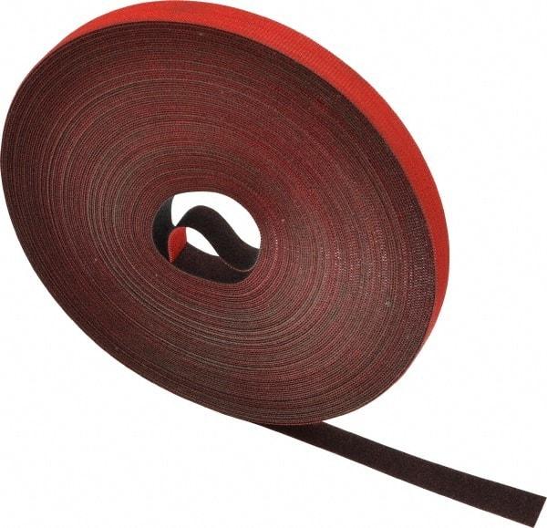 VELCRO Brand - 1/2" Wide x 25 Yd Long Self Fastening Tie/Strap Hook & Loop Roll - Continuous Roll, Red, Printable Surface - A1 Tooling