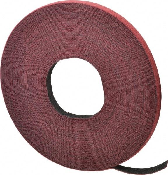 VELCRO Brand - 1/2" Wide x 25 Yd Long Self Fastening Tie/Strap Hook & Loop Roll - Continuous Roll, Cranberry, Fire Retardant, Printable Surface - A1 Tooling