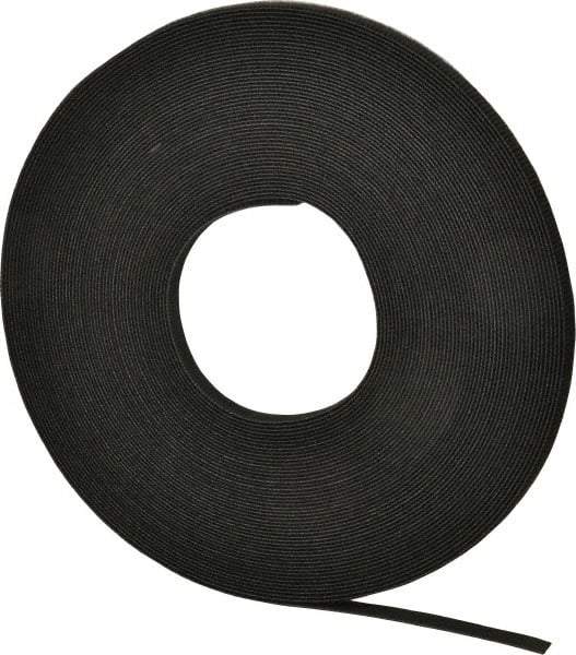 VELCRO Brand - 3/8" Wide x 25 Yd Long Self Fastening Tie/Strap Hook & Loop Roll - Continuous Roll, Black - A1 Tooling