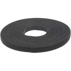 VELCRO Brand - 5/8" Wide x 25 Yd Long Self Fastening Tie/Strap Hook & Loop Roll - Continuous Roll, Black - A1 Tooling