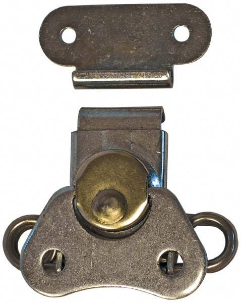 Value Collection - 2.04" Long x 1.92" Wide x 0.55" High, Short Base Wing Turn Latch - Steel, with Zinc Finish - A1 Tooling