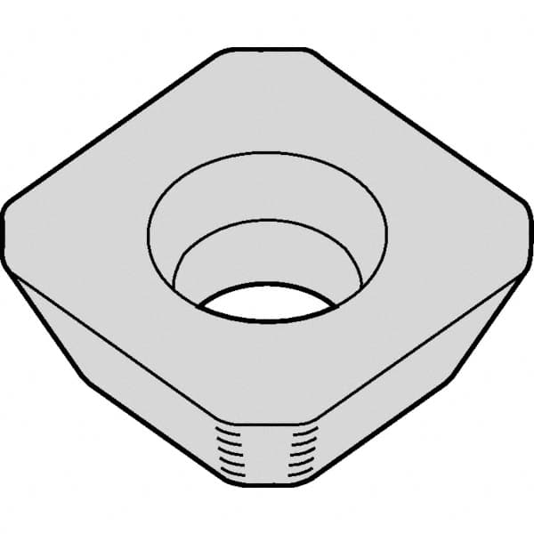 Kennametal - SEHW43 Grade K68 Carbide Milling Insert - Uncoated, 0.188" Thick, 1/2" Inscribed Circle, 1mm Corner Radius - A1 Tooling