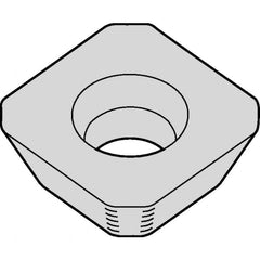 Kennametal - SEHW43 Grade K68 Carbide Milling Insert - Uncoated, 0.188" Thick, 1/2" Inscribed Circle, 1mm Corner Radius - A1 Tooling