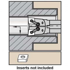 Kennametal - 2-1/8" Min Bore Diam, 14" OAL, 1-1/2" Shank Diam, A-MCLN-D Indexable Boring Bar - CN.. Insert, Screw or Clamp Holding Method - A1 Tooling