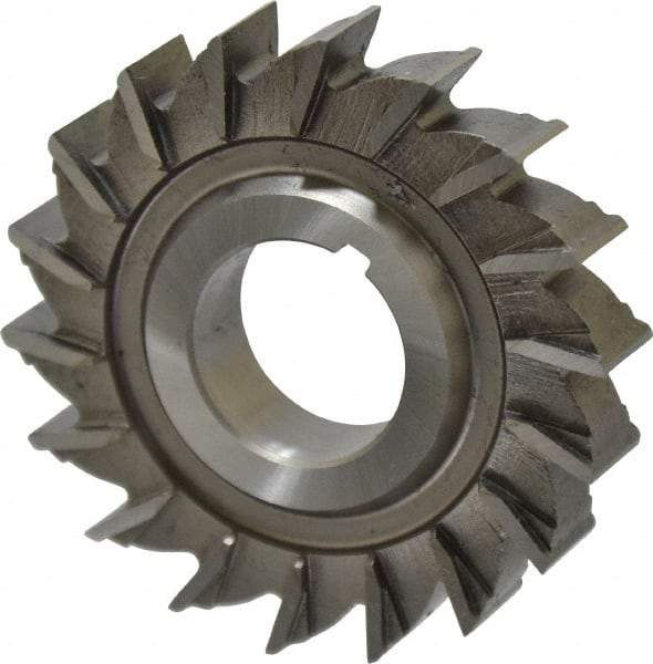 Made in USA - 2-1/2" Diam x 1/2" Width of Cut, 18 Teeth, High Speed Steel Side Milling Cutter - Straight Teeth, Uncoated - A1 Tooling