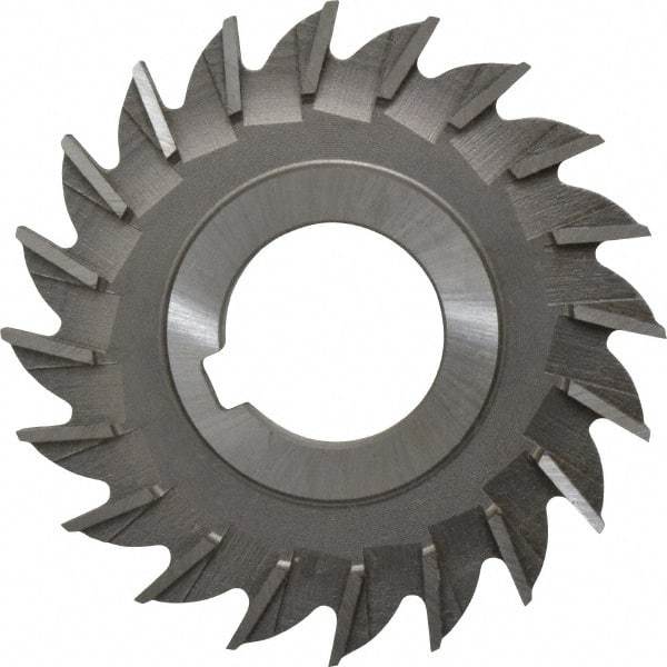 Made in USA - 3" Diam x 1/4" Width of Cut, 20 Teeth, High Speed Steel Side Milling Cutter - Straight Teeth, Uncoated - A1 Tooling