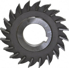 Made in USA - 3" Diam x 5/16" Width of Cut, 20 Teeth, High Speed Steel Side Milling Cutter - Straight Teeth, Uncoated - A1 Tooling