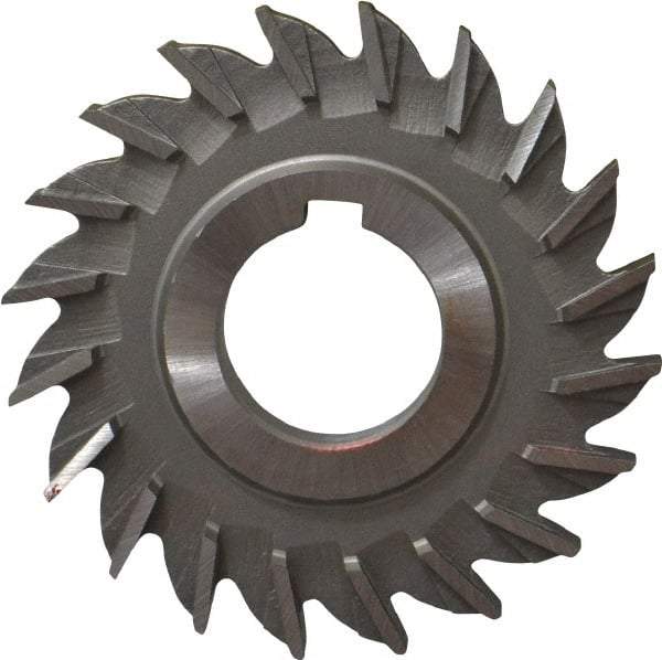 Made in USA - 3" Diam x 3/8" Width of Cut, 20 Teeth, High Speed Steel Side Milling Cutter - Straight Teeth, Uncoated - A1 Tooling