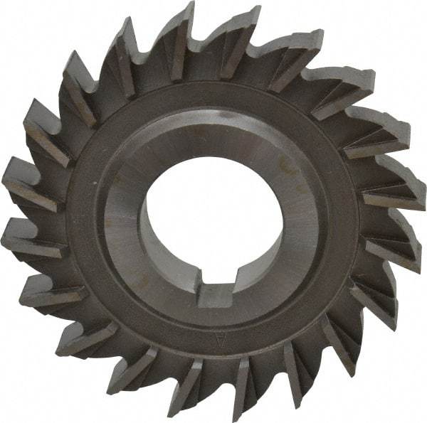 Made in USA - 3" Diam x 1/2" Width of Cut, 20 Teeth, High Speed Steel Side Milling Cutter - Straight Teeth, Uncoated - A1 Tooling