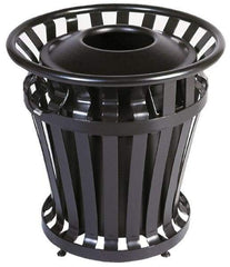 Rubbermaid - 20 Gal Black Round Trash Can - Steel, 27-1/2" High - A1 Tooling