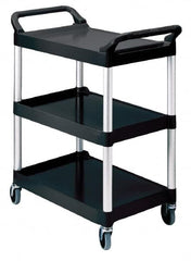 Rubbermaid - 200 Lb Capacity, 18-5/8" Wide x 33-5/8" Long x 37-3/4" High Standard Utility Cart - 3 Shelf, Plastic, Swivel Casters - A1 Tooling