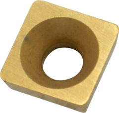 Interstate - SPEB322 Grade TCN55 Carbide Milling Insert - TiN Finish, 1/8" Thick, 3/8" Inscribed Circle, 1/32" Corner Radius - A1 Tooling