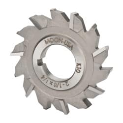 Made in USA - 2-1/8" Diam x 1/4" Width of Cut, 14 Teeth, High Speed Steel Side Milling Cutter - Staggered Teeth, Uncoated - A1 Tooling