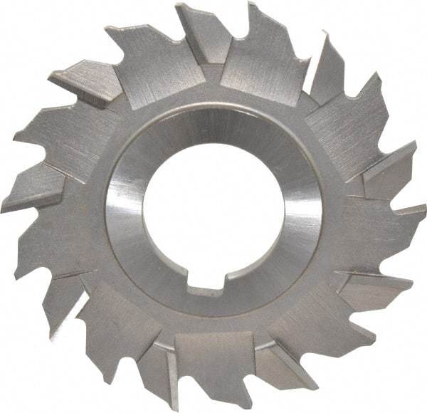 Made in USA - 3" Diam x 3/16" Width of Cut, 18 Teeth, High Speed Steel Side Milling Cutter - Staggered Teeth, Uncoated - A1 Tooling