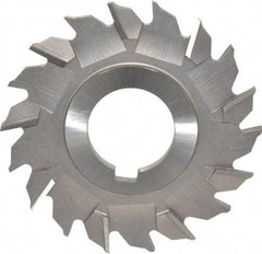 Made in USA - 3" Diam x 3/16" Width of Cut, 18 Teeth, High Speed Steel Side Milling Cutter - Staggered Teeth, Uncoated - A1 Tooling