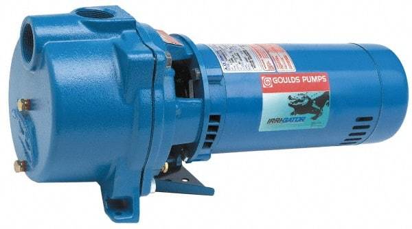 Goulds Pumps - 115/230 Volt, 16.2/8.1 Amp, 1 Phase, 1 HP, Self Priming Centrifugal Pump - 48J Frame, 1-1/2 Inch Inlet, 60 Max GPM, ODP Motor, Cast Iron Housing, Noryl Impeller, 118 Ft. Shut Off, Carbon Ceramic Mechanical Seal - A1 Tooling