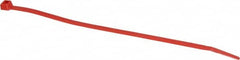 Made in USA - 7.562 Inch Long x 0.18 Inch Wide x 1-7/8 Inch Bundle Diameter, Red, Nylon Standard Cable Tie - 50 Lb. Strength, 0.052 Inch Thick - A1 Tooling