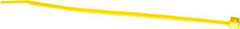 Made in USA - 7.562" Long Yellow Nylon Standard Cable Tie - 50 Lb Tensile Strength, 1.32mm Thick, 2" Max Bundle Diam - A1 Tooling