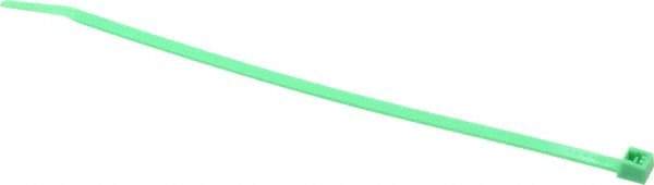 Made in USA - 7.562 Inch Long x 0.18 Inch Wide x 1-7/8 Inch Bundle Diameter, Green, Nylon Standard Cable Tie - 50 Lb. Strength, 0.052 Inch Thick - A1 Tooling