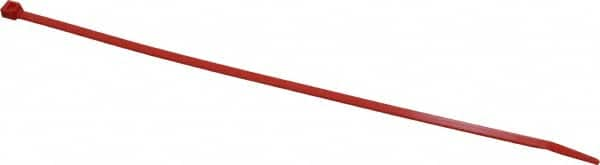 Made in USA - 8-7/8" Long Red Nylon Standard Cable Tie - 40 Lb Tensile Strength, 1.24mm Thick, 3" Max Bundle Diam - A1 Tooling