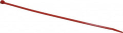 Made in USA - 8-7/8" Long Red Nylon Standard Cable Tie - 40 Lb Tensile Strength, 1.24mm Thick, 3" Max Bundle Diam - A1 Tooling