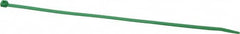 Made in USA - 8-7/8" Long Green Nylon Standard Cable Tie - 40 Lb Tensile Strength, 1.24mm Thick, 1-3/4" Max Bundle Diam - A1 Tooling