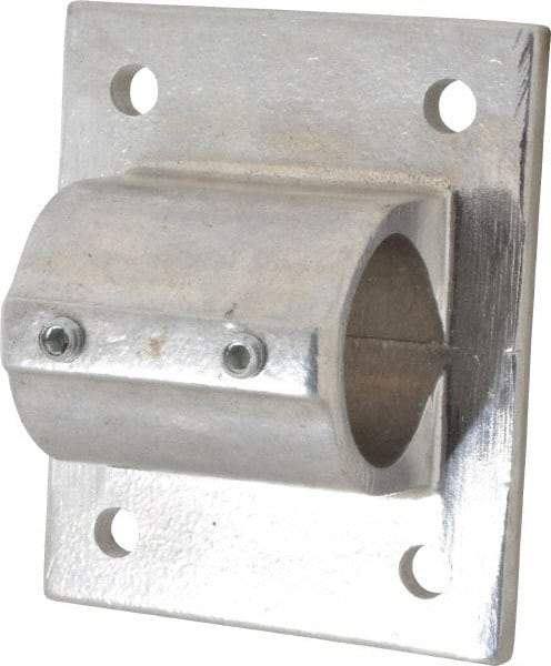 Hollaender - 1-1/2" Pipe, Wall Mount Flange, Aluminum Alloy Flange Pipe Rail Fitting - Bright Finish - A1 Tooling