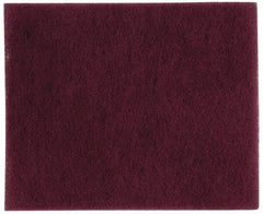 Ability One - 11-1/6" Long x 9" Wide x 1/4" Thick Cleansing Pad - Light-Duty, Maroon - A1 Tooling