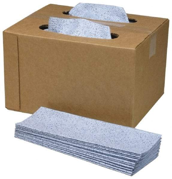 Ability One - Flat Fold Microfiber Wipes - Box, 16-1/2" x 11-1/2" Sheet Size, Blue - A1 Tooling