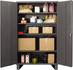 Durham - 4 Shelf Locking Storage Cabinet - Steel, 48" Wide x 24" Deep x 72" High, Gray - A1 Tooling