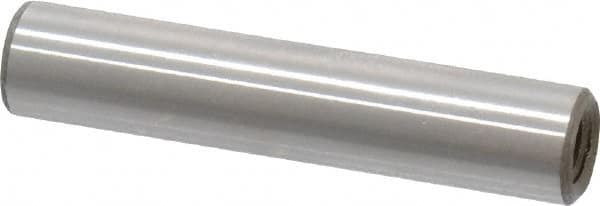 Jergens - 1/4" Diam x 1-1/4" Pin Length Alloy Steel Pull Out Dowel Pin - C 47-58 & C 60-64 (Surface) Hardness, 1 Beveled & 1 Threaded End - A1 Tooling