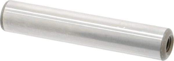 Jergens - 3/8" Diam x 2" Pin Length Alloy Steel Pull Out Dowel Pin - C 47-58 & C 60-64 (Surface) Hardness, 1 Beveled & 1 Threaded End - A1 Tooling