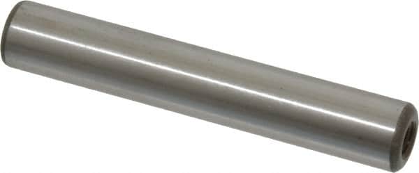 Jergens - 1/2" Diam x 3" Pin Length Alloy Steel Pull Out Dowel Pin - C 47-58 & C 60-64 (Surface) Hardness, 1 Beveled & 1 Threaded End - A1 Tooling