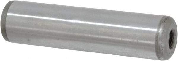 Jergens - 3/4" Diam x 3" Pin Length Alloy Steel Pull Out Dowel Pin - C 47-58 & C 60-64 (Surface) Hardness, 1 Beveled & 1 Threaded End - A1 Tooling