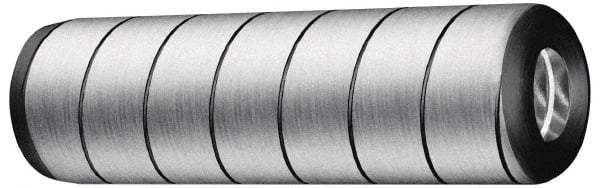 Jergens - 3/8" Diam x 1-1/2" Pin Length Alloy Steel Grooved Dowel Pin - C 47-58 & C 60-64 (Surface) Hardness, 1 Beveled & 1 Threaded End - A1 Tooling