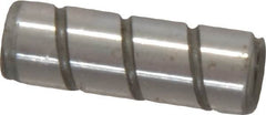 Jergens - 1/4" Diam x 3/4" Pin Length Alloy Steel Grooved Dowel Pin - C 47-58 & C 60-64 (Surface) Hardness, 1 Beveled & 1 Threaded End - A1 Tooling