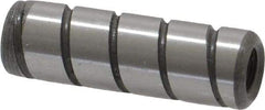 Jergens - 5/16" Diam x 1" Pin Length Alloy Steel Grooved Dowel Pin - C 47-58 & C 60-64 (Surface) Hardness, 1 Beveled & 1 Threaded End - A1 Tooling