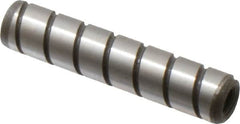 Jergens - 5/16" Diam x 1-1/2" Pin Length Alloy Steel Grooved Dowel Pin - C 47-58 & C 60-64 (Surface) Hardness, 1 Beveled & 1 Threaded End - A1 Tooling